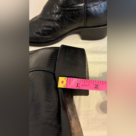 Tony Lama Men’s Nacogdoches Teju Lizard Black Leather Western Boot; Size 8.5D - Picture 2 of 16